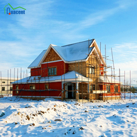 Vente de maisons préfabriquées en bois modulaires de conception moderne à 4 chambres, kit de maison préfabriquée SIPs, villa de luxe à vendre