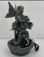 Artisanat en polyrésine de Style européen LED solaire canard fée chien Statues fontaine d'eau cascade décoration de jardin extérieur