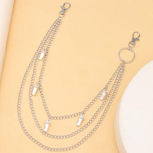 Cadena de Pantalones Unisex de Metal, Cadena de Cintura Estilo Hip Hop con Colgante de Taza de Café/Té de Múltiples Capas, Accesorio de Aleación de Zinc para Uso Diario - Product Image 3