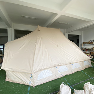 Carpa Familiar Grande de Lona con Doble <span class=keywords><strong>Techo</strong></span> para 10 Personas, Carpas de Camping, Glamping al Aire Libre, Carpa Tipo <span class=keywords><strong>Campana</strong></span> Emperador - Product Image 4