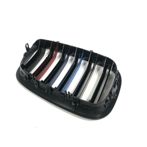 M Style Brillant Noir M Tri Couleur Trois Couleurs Double Latte Ligne Grille Grille Avant pour Bmw <span class=keywords><strong>X5</strong></span> Série <span class=keywords><strong>E70</strong></span> 2008-2014 - Product Image 5