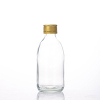 Bouteilles en verre transparent pour solution buvable liquide de 30 ml, 60 ml, 125 ml, 150 ml, 200 ml, 250 ml, 300 ml, 500 ml avec couvercle en plastique /ROPP en aluminium