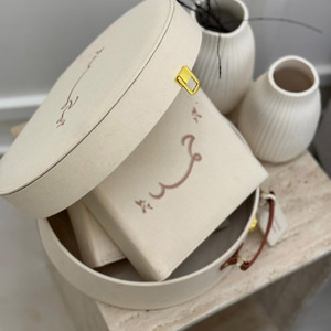 Nhỏ Vali Lưu Niệm Hộp Cho Bé Giáng Sinh Bao Bì Tùy Chỉnh Thêu <span class=keywords><strong>Album</strong></span> Ảnh Trẻ Sơ Sinh Bé Mẹ Lưu Trữ Hộp Quà Tặng - Product Image 4