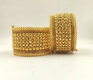 Premium <b>Gold</b> Plated Brass Bangles Set with Crystal Rhinestone Elegant Finish Traditional Modern Design for Women Wedding Wear - Product Image 4