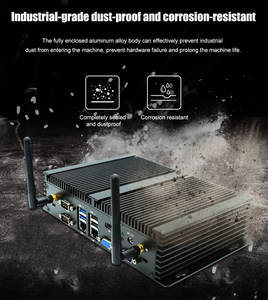 Linux อุตสาหกรรมกล่อง PC DDR4 I7 1185G7 RS232แลนคู่ RS485 GPIO อลูมิเนียมอัลลอยด์ไร้พัดลมมินิพีซี - Product Image 3