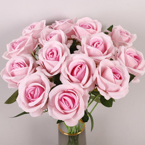 Rosas de Terciopelo de Lujo Hechas a Mano al por Mayor, Centros de Mesa Artificiales con Tacto Real para Bodas, Navidad, Día de la Madre, Graduación - Product Image 3