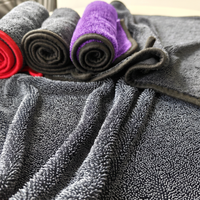 Serviette de lavage de voiture en microfibre torsadée de haute qualité 1200gsm 600gsm, taille personnalisée, serviette de séchage pour voiture en microfibre