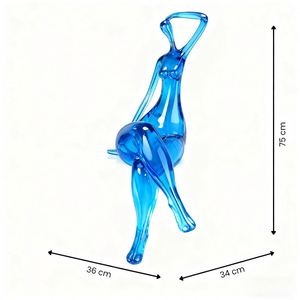 Sculptures de Personnages Célèbres, Figurines en Résine, Sculptures de Femmes Bleues Transparentes - Product Image 6