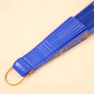 Éventail pliant artisanal en plastique style chinois 2025 avec poudre d'or, idéal pour mariage, fête, cadeau ou danse - Product Image 5