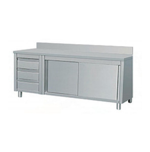 VICTORY KITCHEN Heavy Duty Stainless Steel Cabinet SS <b>Worktable</b> Bakery/ Catering Equipment for Other Hotel & Restaurant Supplies - Product Image 1