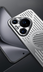 Convient pour Huawei Pura 80 Pro Shell Metal Cooling Mobile Phone case Pura70 Magnetic P60Pro Breathable P50 Protective Cover - Product Image 4