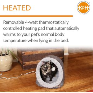 Premium grande Cave per gatti termo-Pet riscaldata per interni per animali domestici comoda grotta coperta per gatti che dorme - Product Image 2