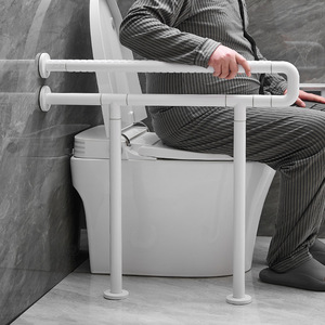 Barres d'appui pour toilettes, blanches, 75 cm, mains courantes de sécurité antidérapantes pour personnes âgées et handicapées, rails de soutien pour salle de bain - Product Image 2