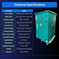 Unidad de Conexión a Línea Eléctrica Industrial de 12kV, Metálica, para Interiores, IP67, 630A, con Doble Bloqueo, para Suministro de Energía de Emergencia, Precio de Fábrica