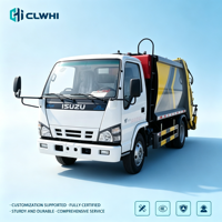 Camion compacteur de déchets Isuzu 4x2 de 9 m³ à vendre, nouveau camion à chargement arrière, camion de compression des déchets pour la ville