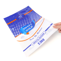 Sac d'emballage personnalisé pour sucre, sachet à trois soudures latérales, emballage alimentaire en plastique de qualité alimentaire pour sucre blanc en poudre