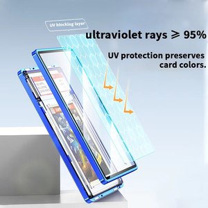 Stackable Aluminum Metal Frame <b>Glass</b> Case BGS/PS Scratch Resistant Gaming Graded Card <b>Protector</b> - Product Image 6