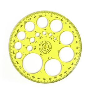 Regla Circular de 360 Grados, 30 cm, Flexible, de Plástico, con 16 Círculos, para Uso Escolar, Oficina y Hogar - Product Image 1