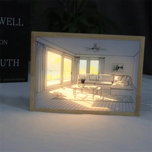 2023 Venta al por mayor Venta caliente <span class=keywords><strong>Pintor</strong></span> Casa Decoración Lámpara de luz Pintura Arte de la pared para la sala de estar - Product Image 3