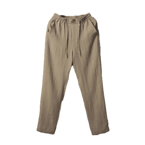 Pantalon décontracté pour homme, fait sur mesure, léger, respirant, à taille élastique, jambe droite, coton et <span class=keywords><strong>lin</strong></span> - Product Image 2