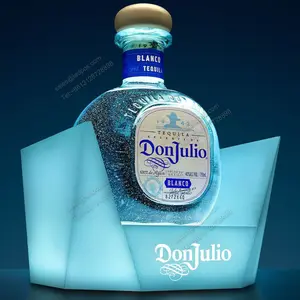 LED DonJulio Reposado Blanco Garrafa Tequila Apresentador Serviço VIP Glorifier Sinal Neon para DJ Disco Evento Party Lounge NightClub