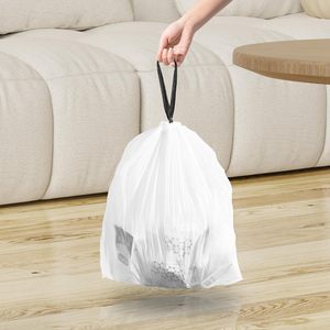 Trash <b>Bags</b> 1.6 Gallon Drawstring <b>White</b> <b>Small</b> Size Heavy Duty Toilet Trash <b>Bags</b> 120 Count - Product Image 6