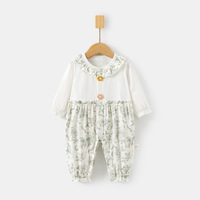 Mono de Verano para Bebé, Floral, de Algodón Oxigenado, Unisex, Delgado, para Recién Nacidos, Ropa para Gatear