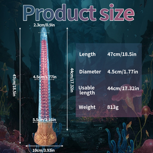 YAQU Dildo Monstre de Forme Spéciale, Design Tentacules d'Octopus, Jouet Sexuel Adulte Fantaisie pour Stimulation du <span class=keywords><strong>Point</strong></span> <span class=keywords><strong>G</strong></span>, 100% Étanche - Product Image 6