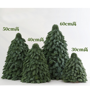 Hot Sale Mini Novotel <strong>Christmas</strong> <strong>Tree</strong> Artificial Green PE Tabletop <strong>Christmas</strong> <strong>Tree</strong> with <strong>Wooden</strong> Base for Xmas Party Home Decor - Product Image 1