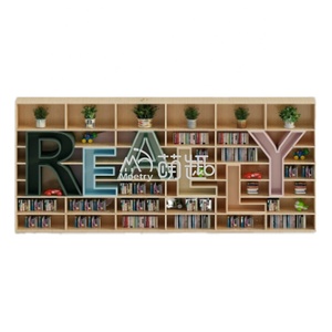 <span class=keywords><strong>Libreria</strong></span> per Bambini Moetry, <span class=keywords><strong>Design</strong></span> d'Interni, Scaffale in Legno a Forma di Lettera, Arredamento per Scuole e Librerie - Product Image 5