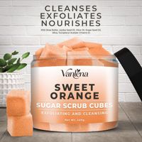 Crème exfoliante au sucre OEM/ODM ultra hydratante, bio, à l'orange douce, 12 oz, au beurre de karité et mangue, végétalienne, réutilisable