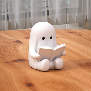 Figura Decorativa de Fantasma de Plástico para Lectura, Adorno Ecológico para Escritorio, Portalápices, Regalo para Halloween y Navidad - Product Image 3