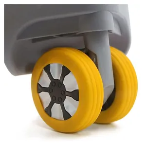批发8pcs静音塑料硅胶行李箱隔层车轮保护罩橡胶防噪音行李箱轮罩