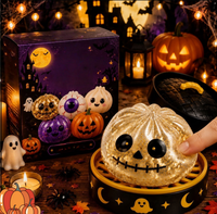 Jouet d'extérieur Ghost Bun Squishy Effrayant à Remontée Lente Anti-Stress Personnalisation Acceptée Petites Séries Mixtes Stock Prêt