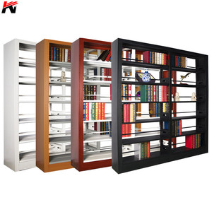 <span class=keywords><strong>Étagère</strong></span> à livres bilatérale à 6 niveaux <span class=keywords><strong>en</strong></span> métal avec cadre <span class=keywords><strong>en</strong></span> <span class=keywords><strong>bois</strong></span>, mobilier de <span class=keywords><strong>bibliothèque</strong></span> scolaire - Product Image 3