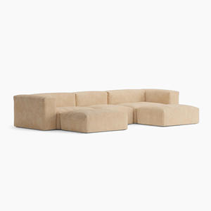 Pháp Vanilla Jacquard <span class=keywords><strong>Linen</strong></span> sofa-OEKO-TEX có thể giặt bao gồm cho căn hộ tiết kiệm không gian - Product Image 2