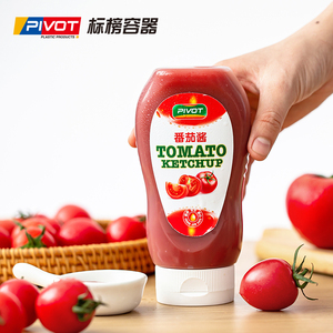 335ml PE nhựa <span class=keywords><strong>Ketchup</strong></span> Salad Dressing chai với lật Top Silicone van cap và PP nắp bao bì cho nước sốt ép - Product Image 3
