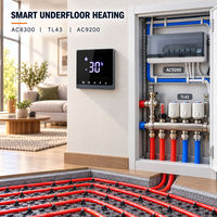 Système de contrôle intelligent programmable pour chauffage par le sol AC8300 TL43 AC9200 WiFi Tuya avec écran tactile pour chaudière électrique, à eau ou à gaz