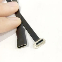 Codo Datos Extions USB 3,1 Tipo C 90 grados en ángulo macho a hembra Tipo C Cable de teléfono móvil