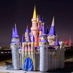 Kỳ nghỉ tổ chức sự kiện trang trí nội thất <span class=keywords><strong>Inflatable</strong></span> mô hình tùy chỉnh <span class=keywords><strong>Inflatable</strong></span> màu xanh lâu đài - Product Image 4