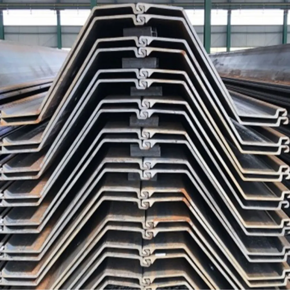 Aisi Astm A52 SY390 SY295 SP-III Hot rolled z type u type HR steel sheet pile for Architecture