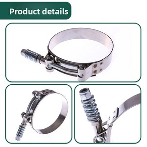 Colliers de serrage métriques en acier inoxydable robustes et emboîtables pour flexibles hydrauliques haute pression, étanches et réglables, avec amortissement des vibrations - Product Image 2