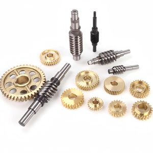 Dongguan Factory Customized Machine High Precision Metal <b>Pinion</b> Worm <b>Gear</b> Shaft Worm <b>Gear</b> Worm Screw Turbine <b>Gear</b> For Industry - Product Image 1