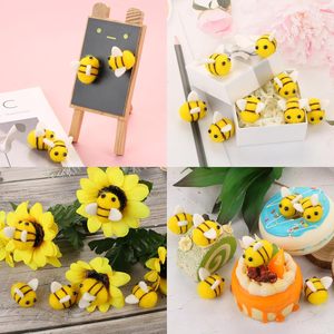 Feutre abeilles artisanat laine feutre bourdon peluche plateau <span class=keywords><strong>à</strong></span> plusieurs niveaux décoration fête faveurs bricolage artisanat bijoux accessoire sexe révéler cadeau - Product Image 6