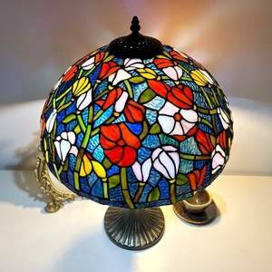 Lámpara de Mesa LED Tulipán con Cúpula de Vidrio Estilo Mediterráneo, Flexible, Ecológica, de Longhuijing, 16 Pulgadas, AC E26, para Lectura Junto a la Cama - Product Image 6