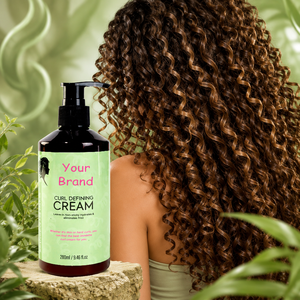 Crème coiffante froide 280 ml à l'huile d'<span class=keywords><strong>argan</strong></span> et de ricin, gel végétalien sans rinçage pour définir les boucles, tenue forte pour cheveux secs - Product Image 1