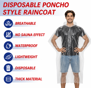 Imperméable Personnalisable avec Logo, <span class=keywords><strong>Poncho</strong></span> de Pluie Extérieur Personnalisé, <span class=keywords><strong>Poncho</strong></span> Jetable Personnalisé pour Femme - Product Image 3