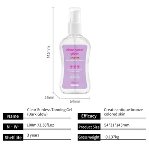 Gel Autobronceador de Larga Duración, Libre de Crueldad Animal, con Ácido Hialurónico, para un Bronceado Natural y Radiante, 100 ml, Transparente - Product Image 3