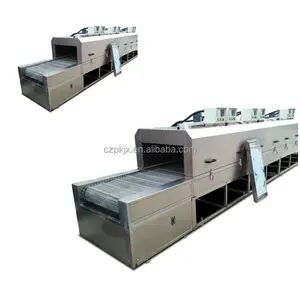 Temperature adjustable hops dehydration continuous hot air flow tunnel conveyor mesh belt dryer