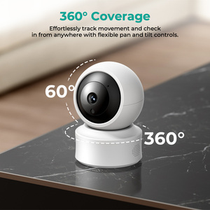 Cámara de Seguridad WiFi 2K para Interiores OEM ODM, 360 °   Cámara Inteligente para el Hogar con Detección Humana por IA, Audio Bidireccional y Personalizable - Product Image 1